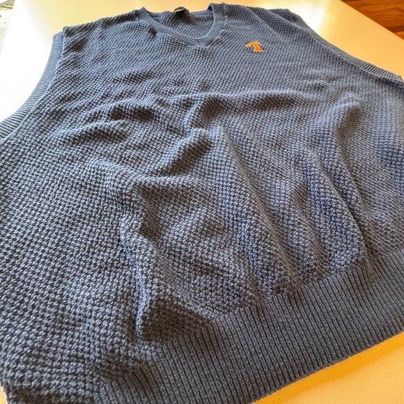 TN Vols Embroidered Waffle Knit Sweater Vest Mens XXL Navy VTG USA Made - Picture 5 of 11